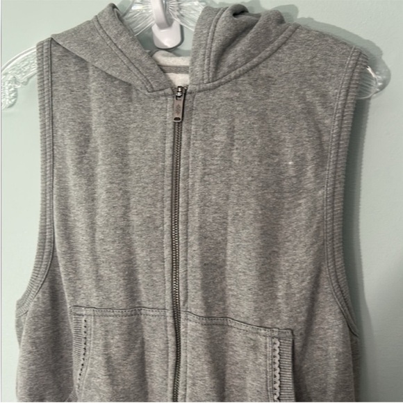 FP Movement Medium Jumpsuit Set Go Onesie Heather Gray pockets hood sleeveless - Picture 6 of 15